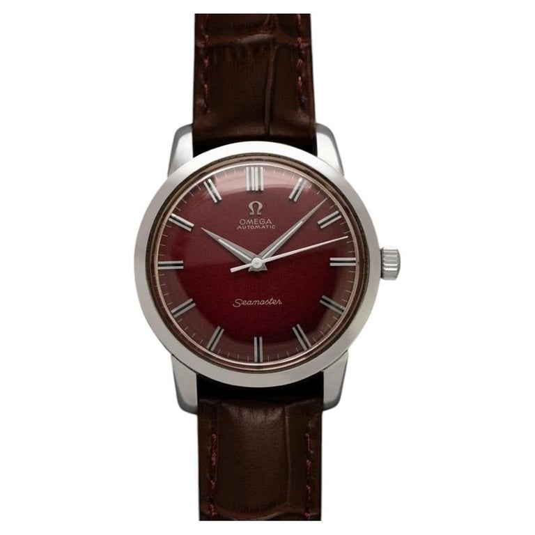 Omega 1961 Omega Seamaster Mens "Jumbo" Vintage Automatic Bordeaux Wine Dial Watch, SS