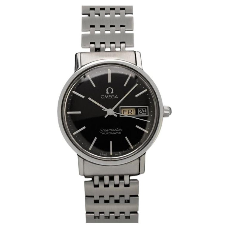 Omega c. 1976 Omega Seamaster Mens Automatic, Double Quick-Set Day Date Black Dial