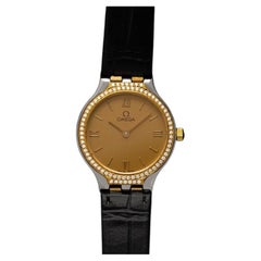 Omega De Ville "Symbol" Ladies Stainless Steel & Solid 18K Gold, Diamond Watch