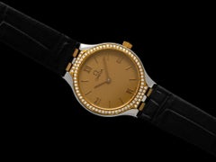 Omega De Ville "Symbol" Ladies Stainless Steel & Solid 18K Gold, Diamond Watch