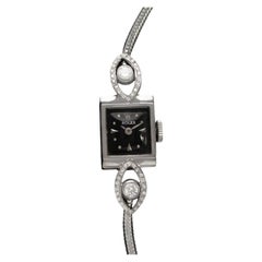 1960's Rolex Ladies Vintage Cocktail Watch - 18K White Gold & Diamonds