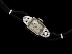 1950's Rolex Ladies Vintage Cocktail Watch - 18K White Gold & Diamonds