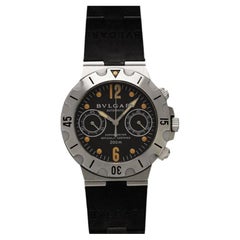 Bvlgari Bulgari Diagono Scuba Mens Automatic Chronograph Watch, SCB 38 S - Steel