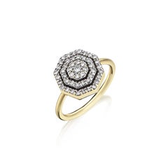 Serie Bola de fuego Anillo de diamantes con pavé