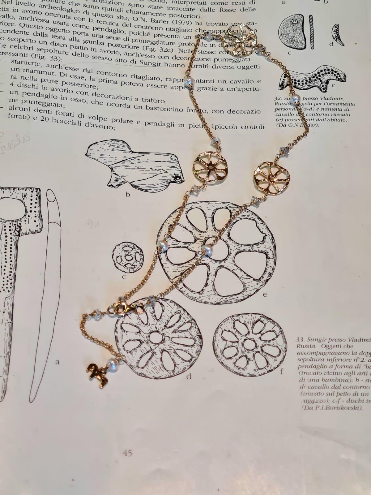 Girocollo collezione Disco Traforato preistorico For Sale 1