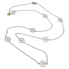 Collier long collection Disque perforé préhistorique