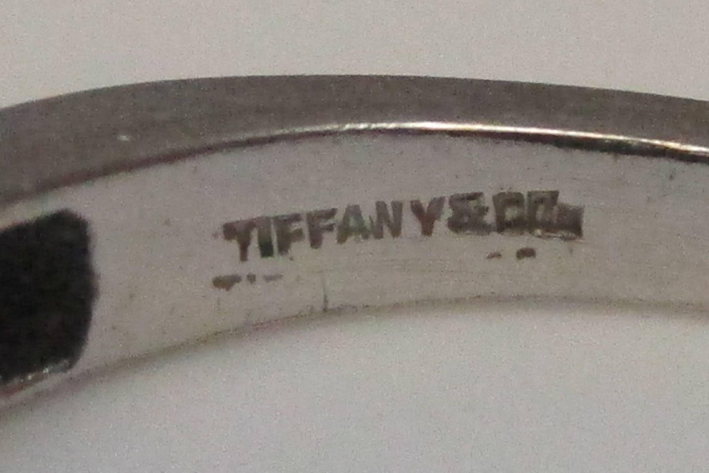 Tiffany & Co. Platinum Sapphire Diamond Band In Good Condition In Lexington, KY