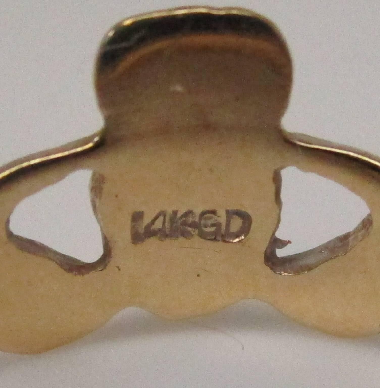 Gold Claddagh Ring In Excellent Condition In Lexington, KY