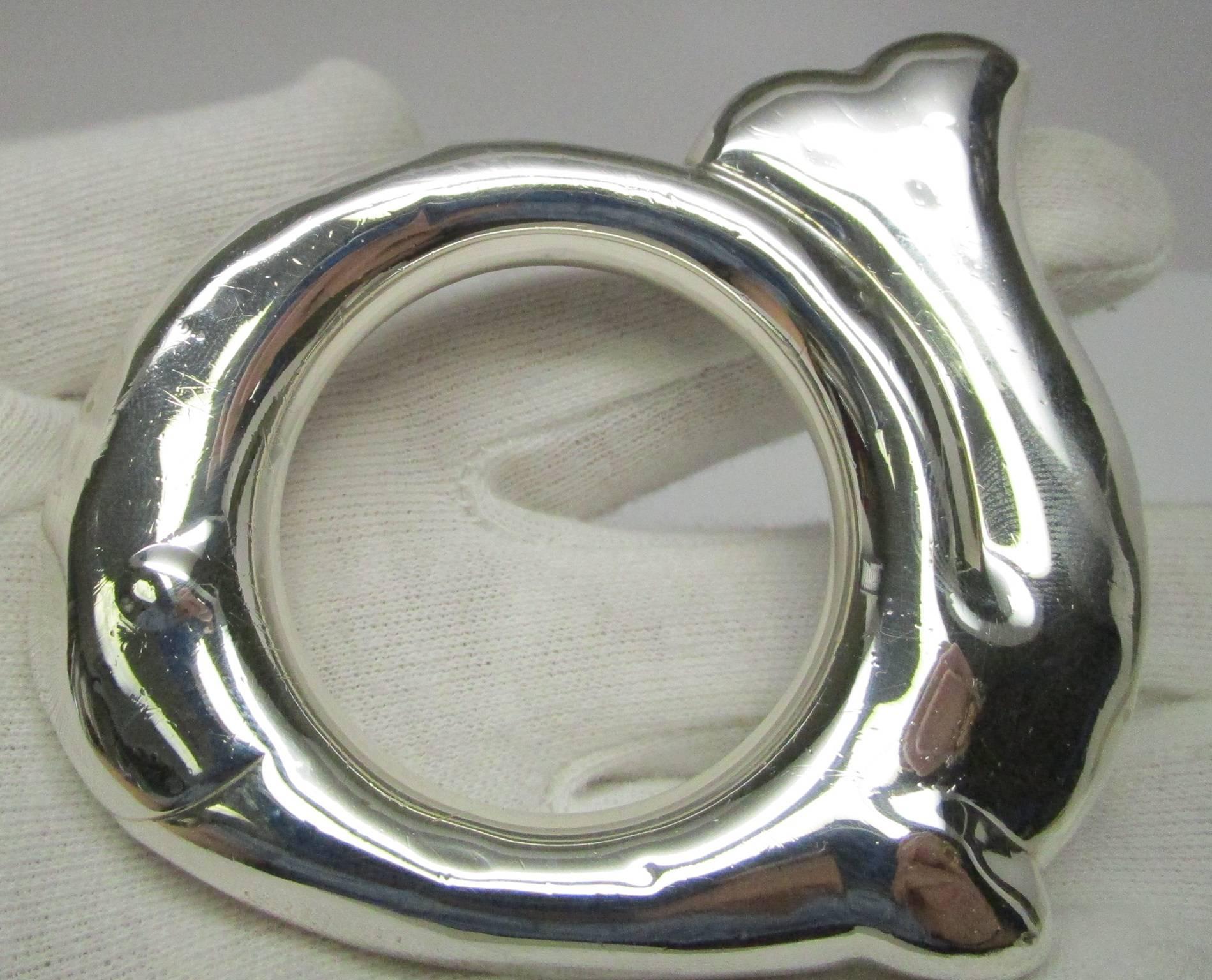 This is a Tiffany and Co. sterling silver baby rattle. It pre-loved, so it has a few dents, but over all it's in great shape. Definitely a must for the most precious of babies. It has a great sound, much better than plastic.


St. John and Myers