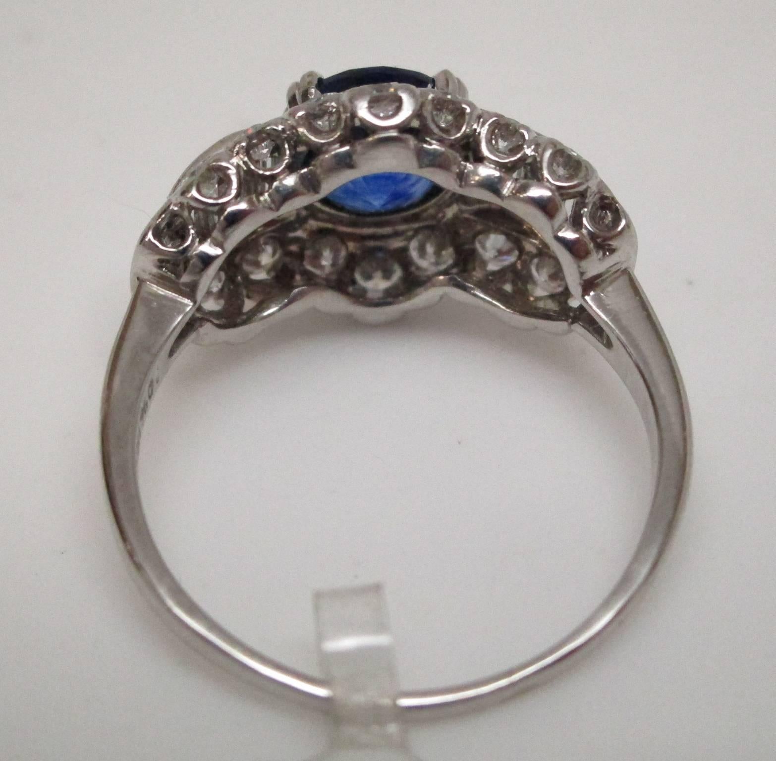 Sapphire Diamond Engagement Ring 1