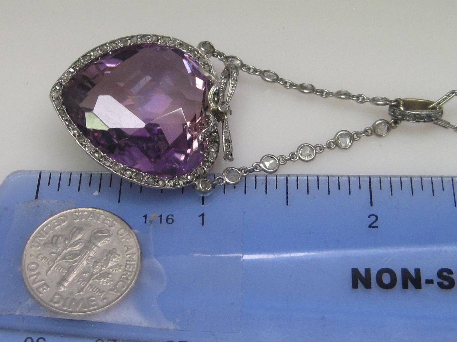 heart shaped amethyst pendant