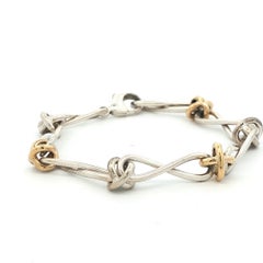 Tiffany & Co. Paloma Picasso Sterling Silver & 18k Gold Infinity Link Bracelet