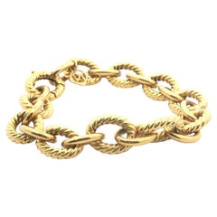 David Yurman 18k Yellow Gold Oval Link Bracelet - Great for Charms