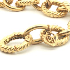 David Yurman 18k Yellow Gold Oval Link Bracelet - Great for Charms