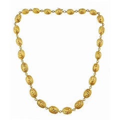 18k Yellow Gold OVAL WHIRLPOOL Necklace by John Landrum Bryant