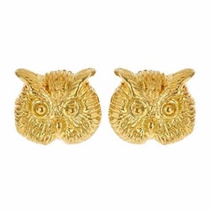 18k Yellow Gold OWL Cufflinks by John Landrum Bryant