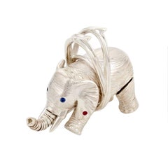 Sterling Silver Miss Batir Elephant Pendant by John Landrum Bryant