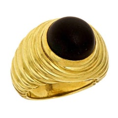 Black Onyx 18 Karat Gold WHIRLPOOL Ring by John Landrum Bryant