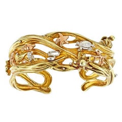 John Landrum Bryant: 18k Gold Platinum Floor of the Sea Bracelet