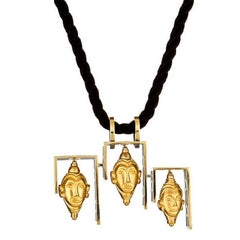 18k Gold IMPERIAL BUDDHA HEAD Necklace by John Landrum Bryant