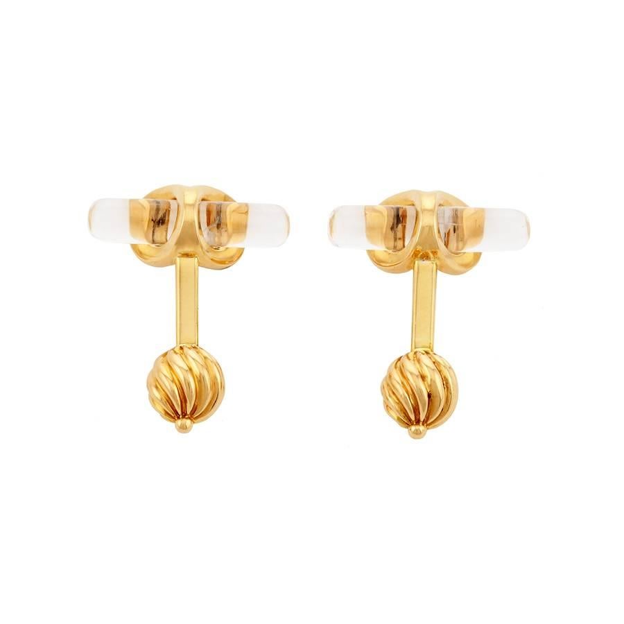 18k Gold Sliding Rod Cufflinks by John Landrum Bryant In New Condition For Sale In New York, NY