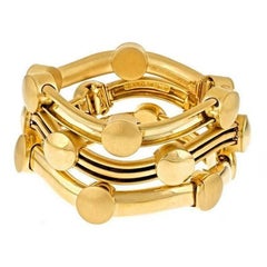 18 Karat Yellow Gold THREE WAVE Bracelet by John Landrum Bryant