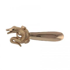 Bronze Curled Alligator Shoehorn by John Landrum Bryant