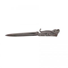 Black Reclining Elephant Letter Opener by John Landrum Bryant