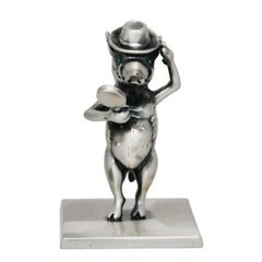 Antique Silver Plated Bronze "The Year Of The Boar" by John Landrum Bryant