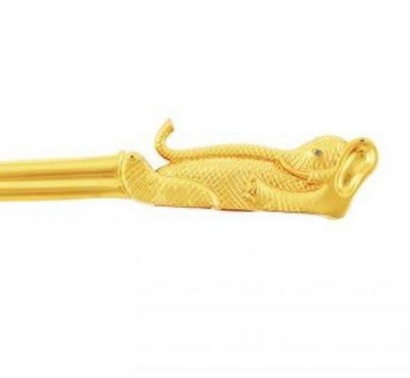 Gold-Plated Reclining Elephant Letter Opener by John Landrum Bryant In New Condition For Sale In New York, NY