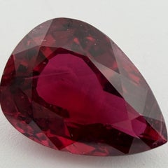 Natural Heated Loose Madagascar Red Ruby 2.26ct GIA Pear Shape