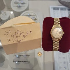 Rolex Lady Datejust 18K Yellow Gold President 69178 Champagne Dial Box Papers