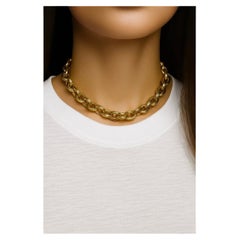 Barry Kieselstein Massiv 18K Gelbgold Vintage-Cord Halskette, 217 Gramm, 16"