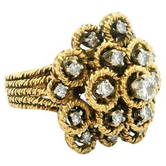 Hammerman Brothers 18K Gold Diamant Cluster Ring, 1,60 Karat