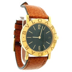 Bvlgari BB30GL 18K Yellow Gold Black Dial Date Watch, circa 1995