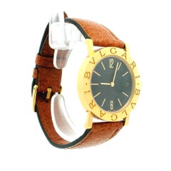 Bvlgari BB30GL 18K Yellow Gold Black Dial Date Watch, circa 1995