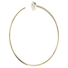 Orecchino in oro 18k con diamante taglio marquise