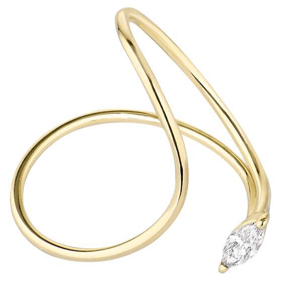 Anello in oro 18k con diamante taglio marquise