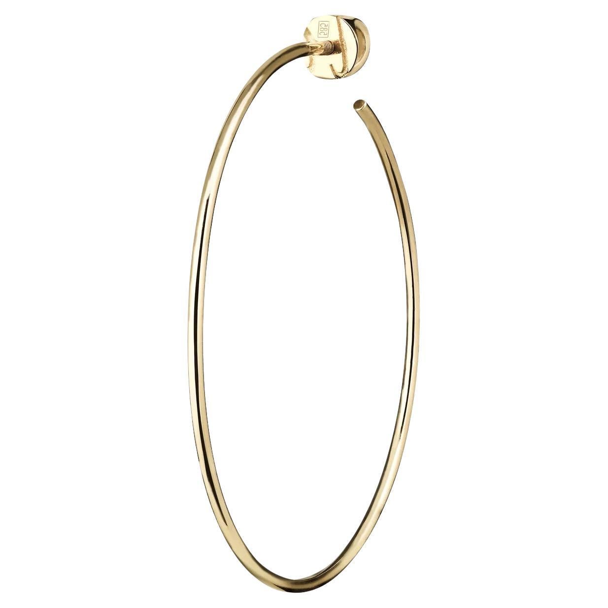 Orecchino a cerchio in oro 18k in vendita