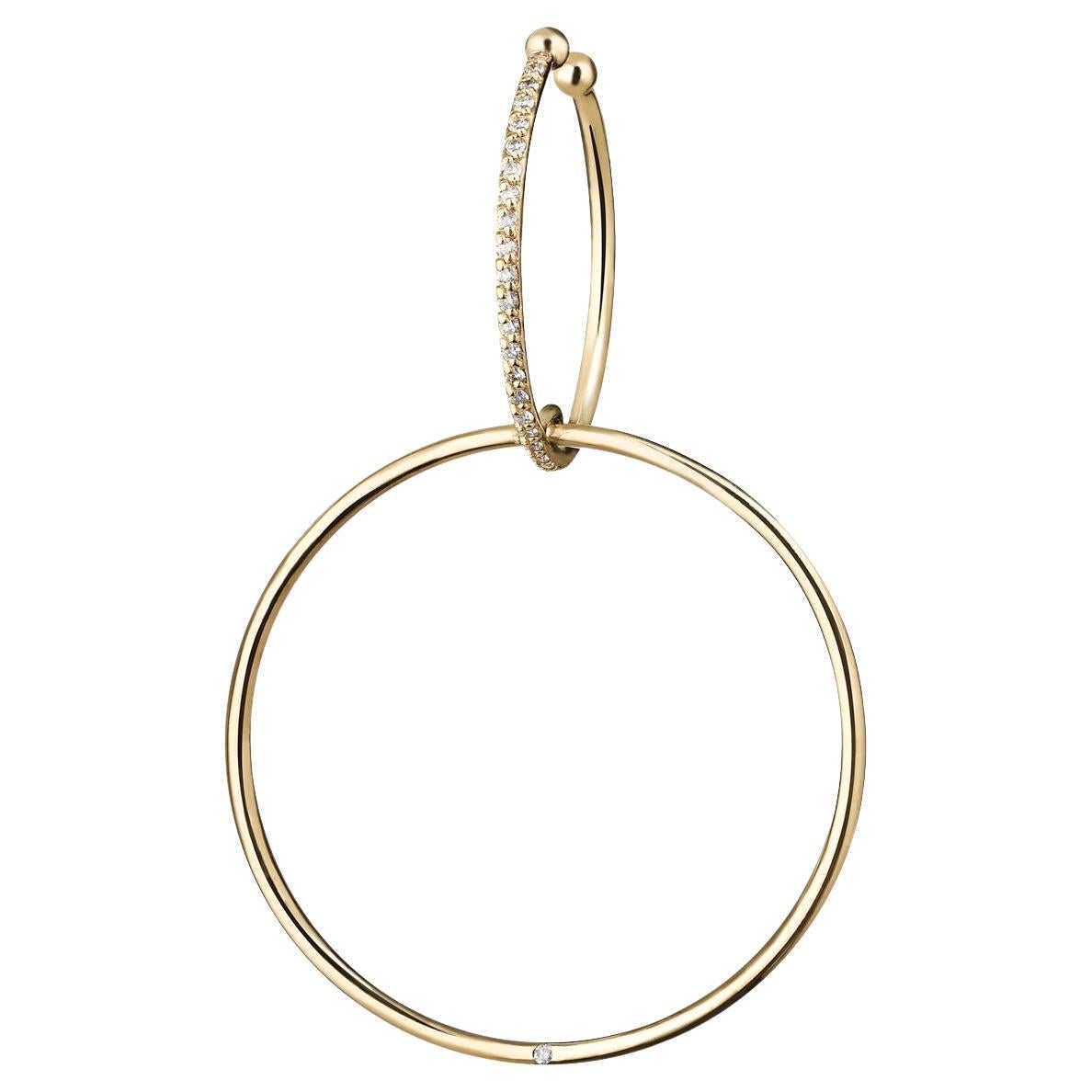 Bracciale a cerchio in oro 18k con diamanti in vendita
