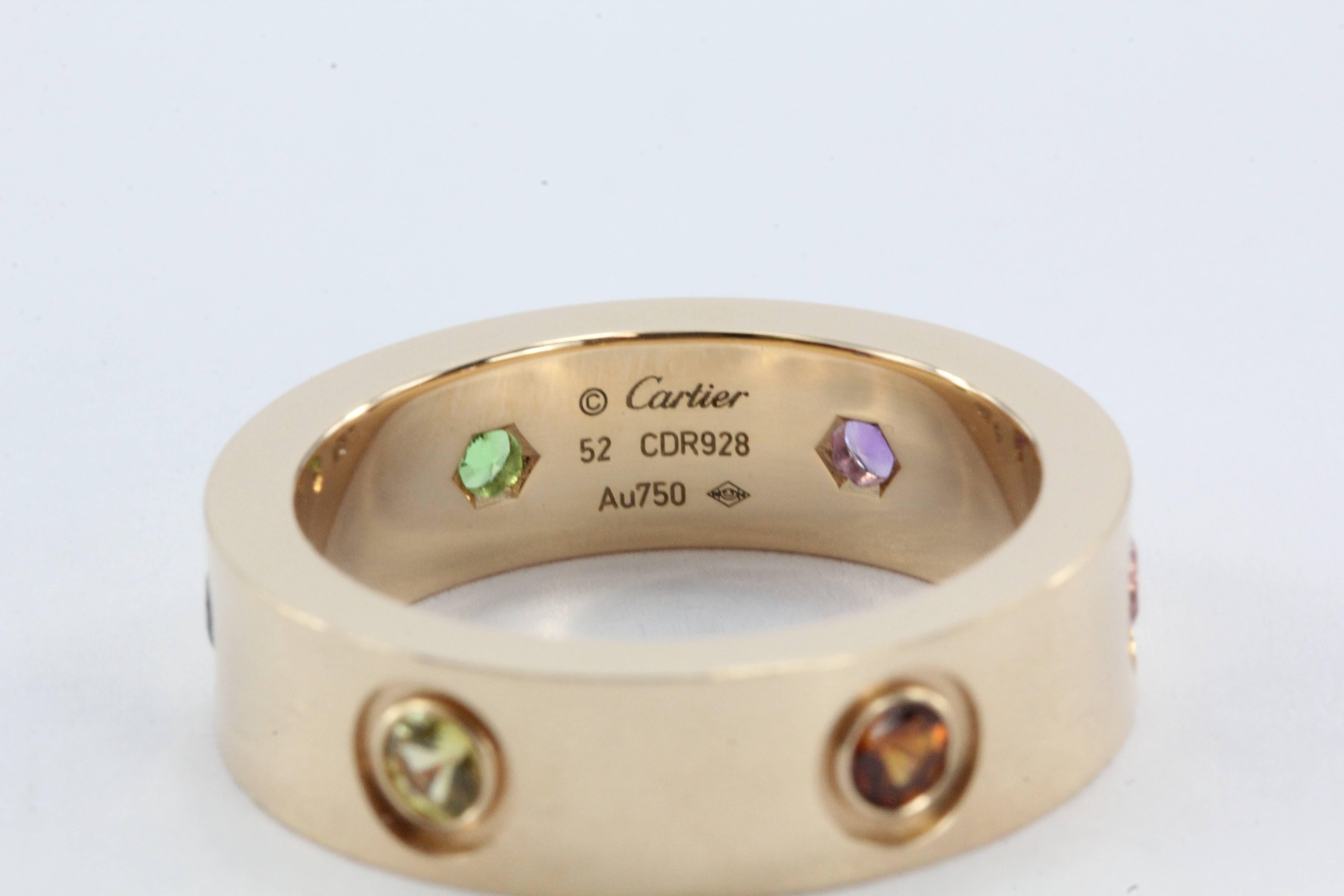 cartier multicolor ring