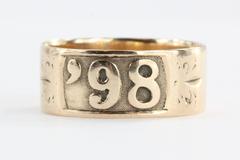 Victorian 14K Rose Gold 
98 Date Ring