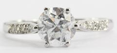 14K Weißgold 1::05 Karat Solitär-Schliff Diamant Verlobungsring 1::1 TCW