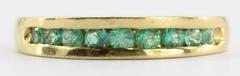 Vintage 18k Gold Colombian Emerald Band