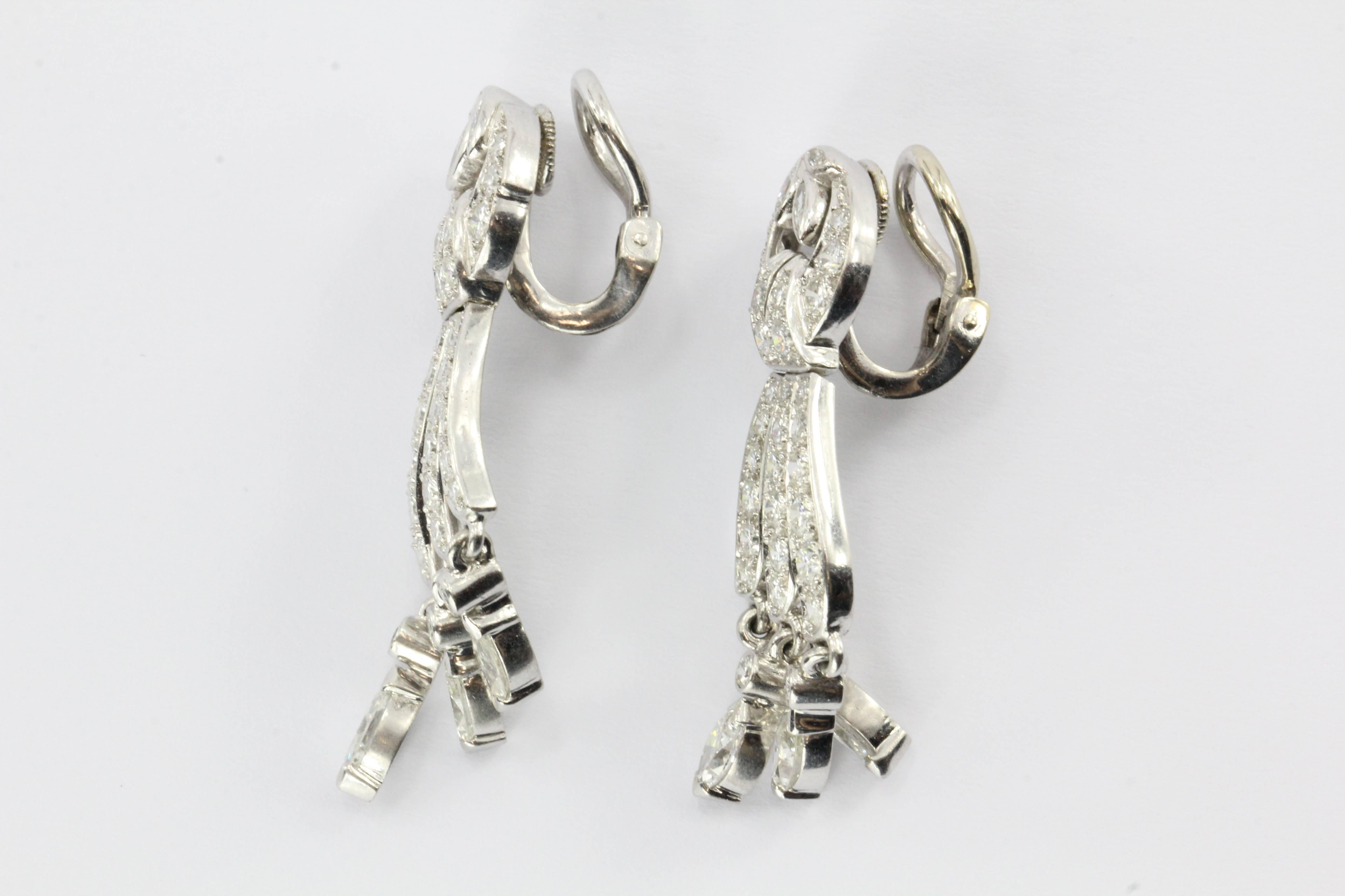 Women's J.E. Caldwell Diamond Platinum French Post Earrings