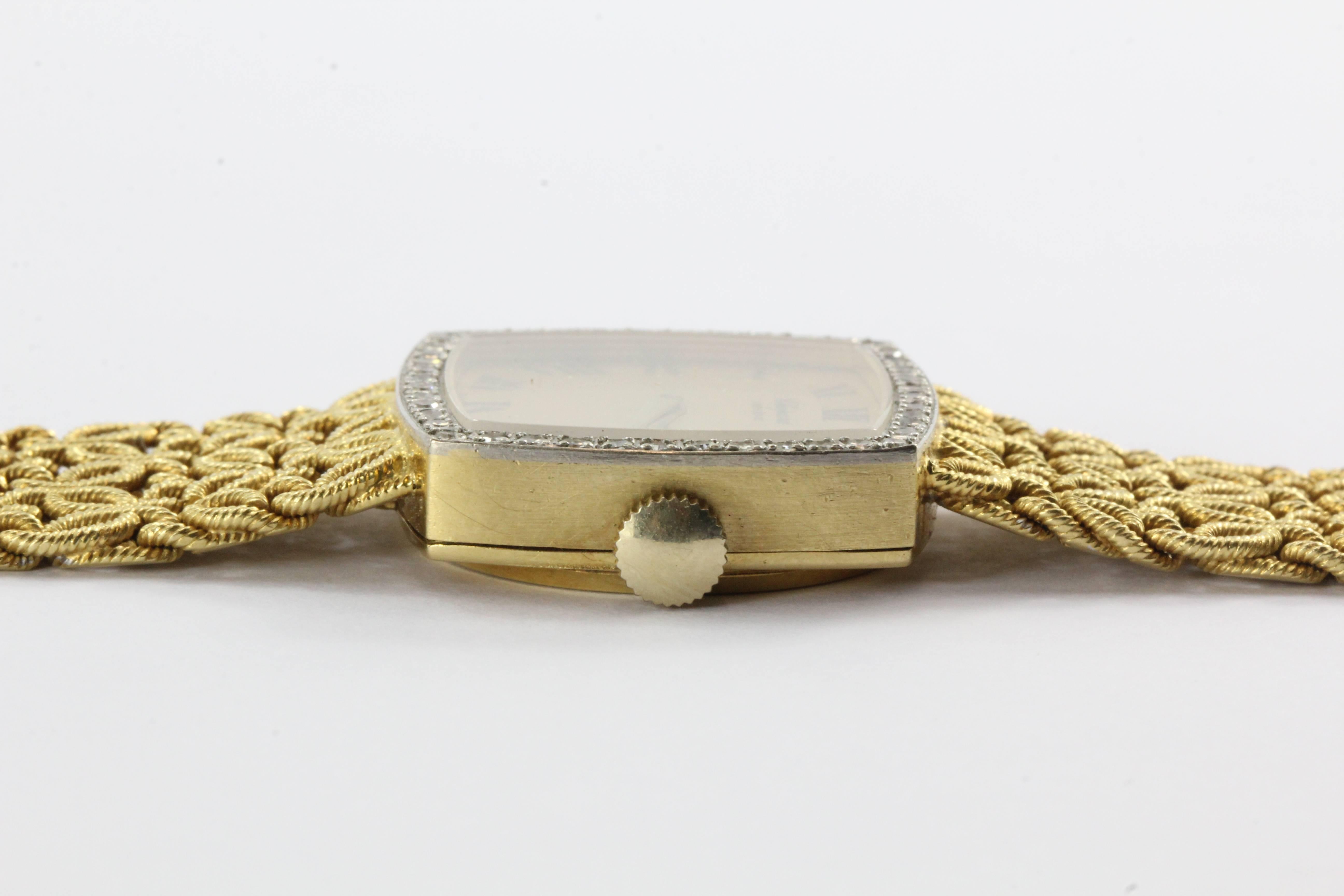 Chopard  Diamond Watch with Byzantine Wheat Chain Bracelet 2