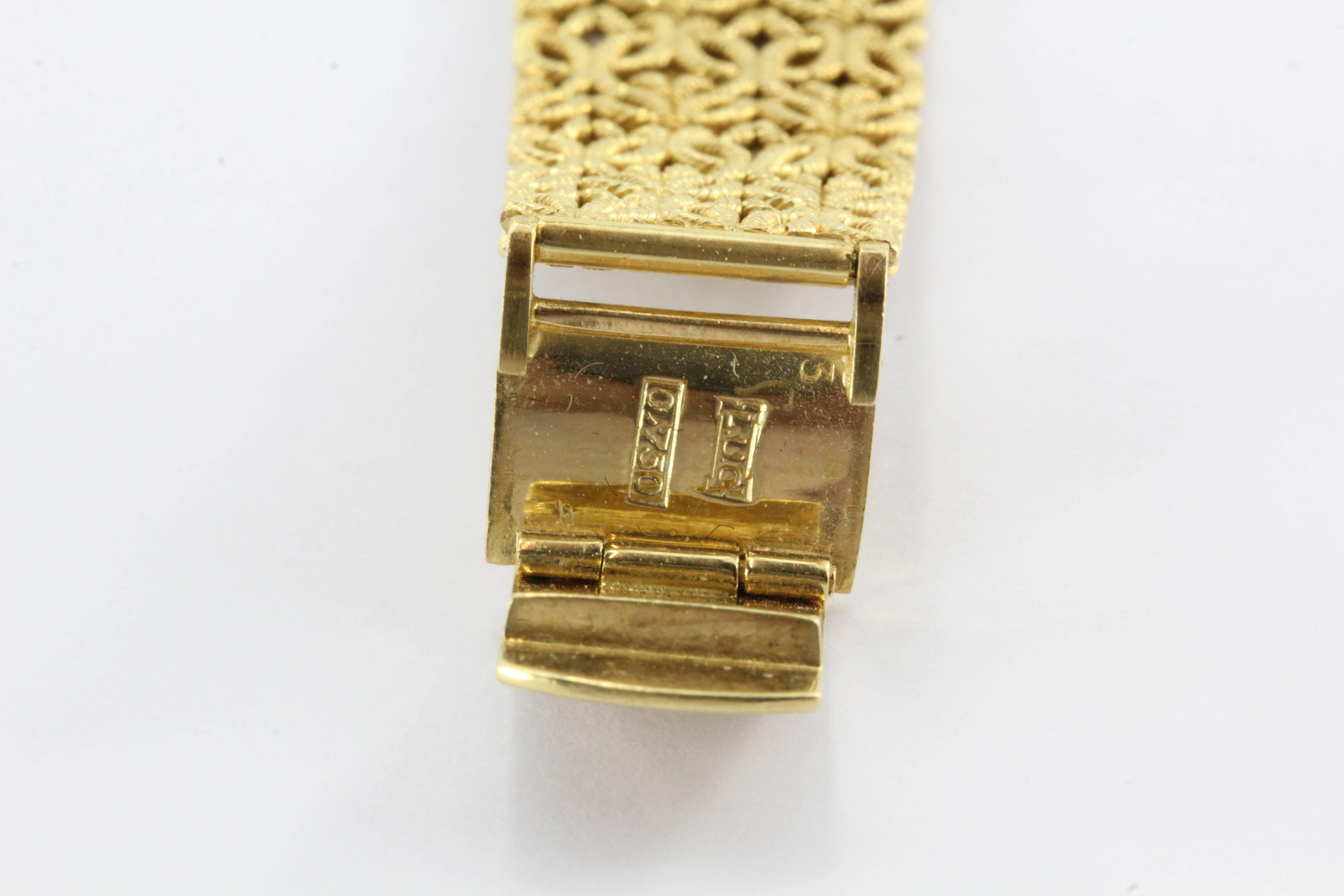 Chopard  Diamond Watch with Byzantine Wheat Chain Bracelet 5