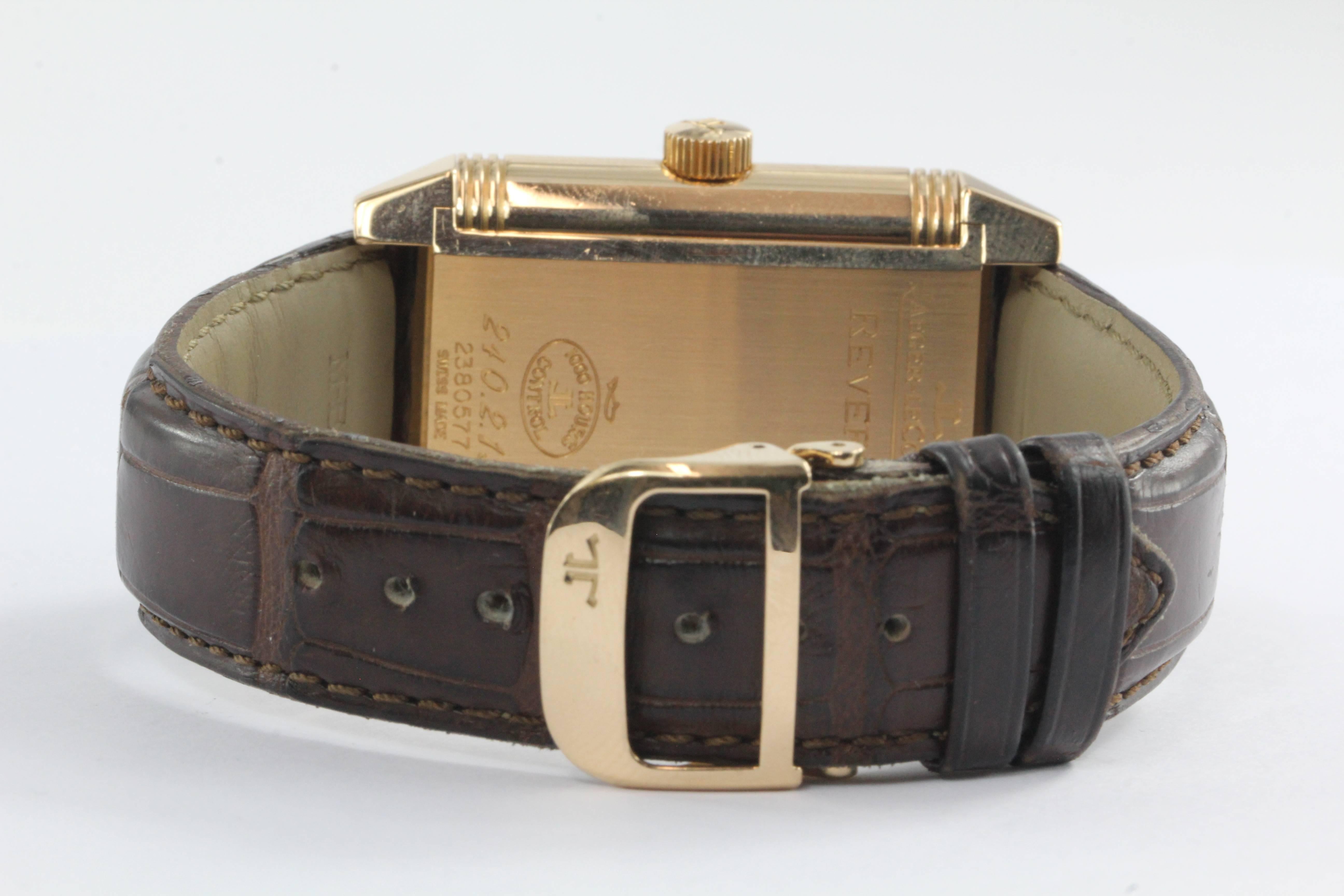 Jaeger LeCoultre Rose Gold Reverso Grande Date Wristwatch Ref Q3002401 1
