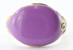 David Yurman 18K Gold Bubblegum Purple Pinky Ring Limited Edition