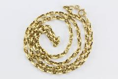 Cartier Gold Diamond Oval Link Chain Necklace